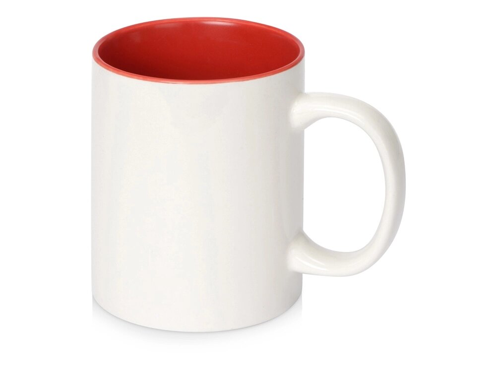 Кружка Sublime Color XL для сублимации 440мл, белый/красный от компании ТОО VEER Company Group / Одежда и сувениры с логотипом - фото 1