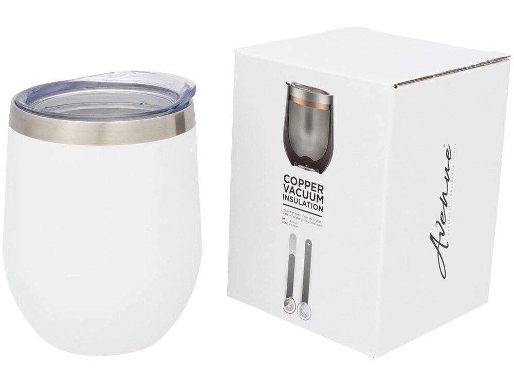 Кубок с вакуумной изоляцией Corzo Copper, белый от компании ТОО VEER Company Group / Одежда и сувениры с логотипом - фото 1