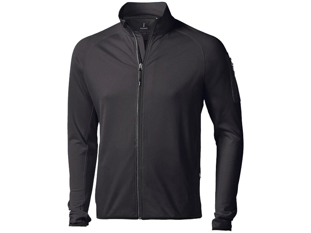 Куртка флисовая Mani мужская, черный от компании ТОО VEER Company Group / Одежда и сувениры с логотипом - фото 1