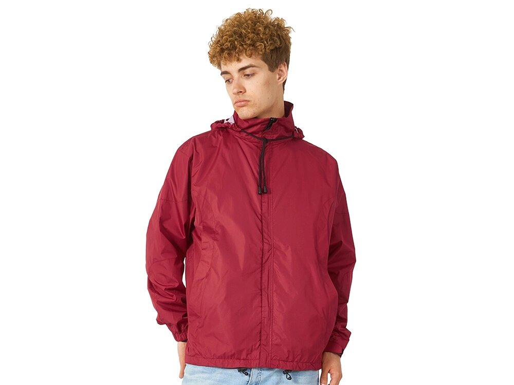 Куртка мужская с капюшоном Wind, красный от компании ТОО VEER Company Group / Одежда и сувениры с логотипом - фото 1