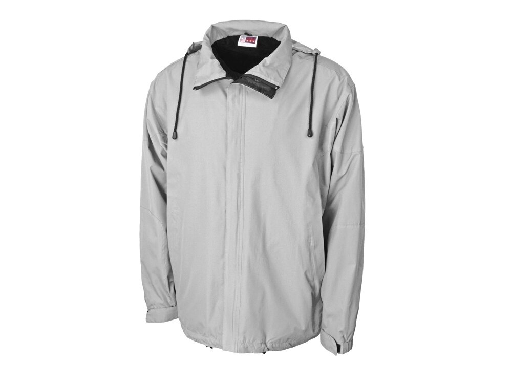 Куртка мужская с капюшоном Wind, серебристый от компании ТОО VEER Company Group / Одежда и сувениры с логотипом - фото 1