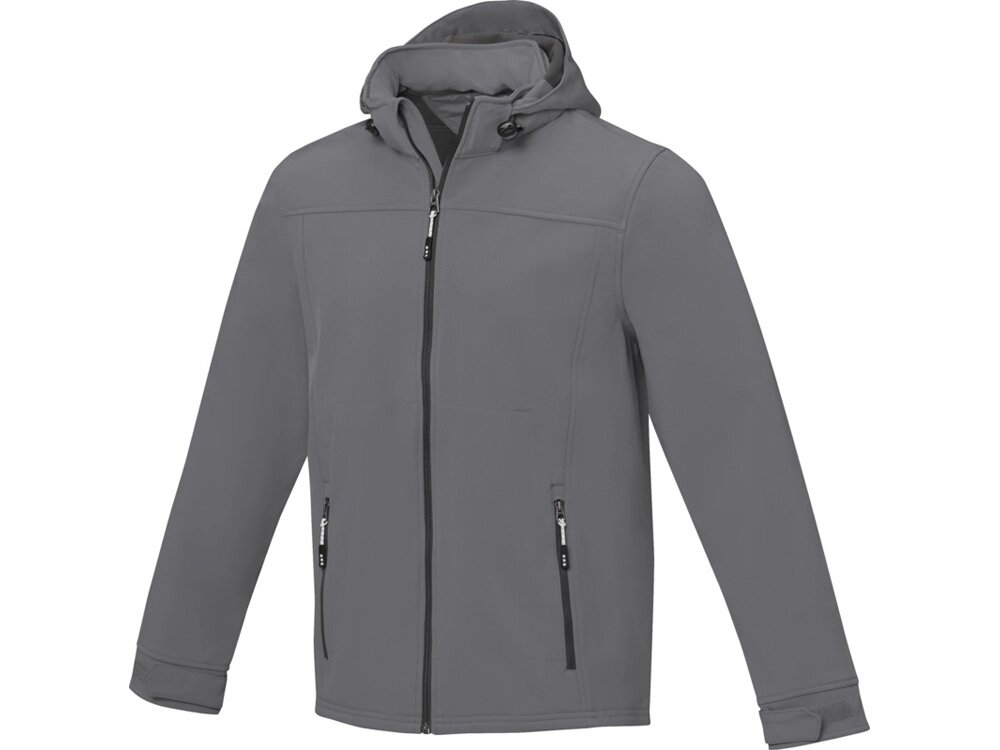 Куртка софтшел Langley мужская, steel grey от компании ТОО VEER Company Group / Одежда и сувениры с логотипом - фото 1