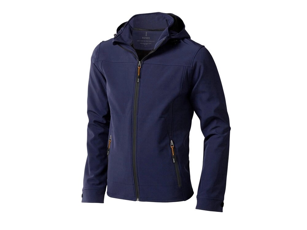 Куртка софтшел Langley мужская, темно-синий от компании ТОО VEER Company Group / Одежда и сувениры с логотипом - фото 1
