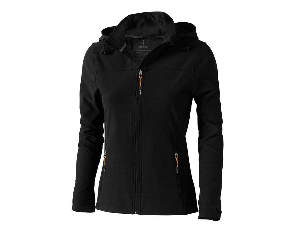 Куртка софтшел Langley женская, черный от компании ТОО VEER Company Group / Одежда и сувениры с логотипом - фото 1