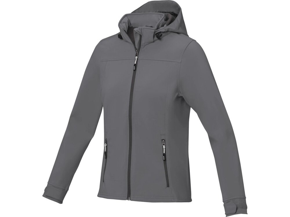 Куртка софтшел Langley женская, steel grey от компании ТОО VEER Company Group / Одежда и сувениры с логотипом - фото 1