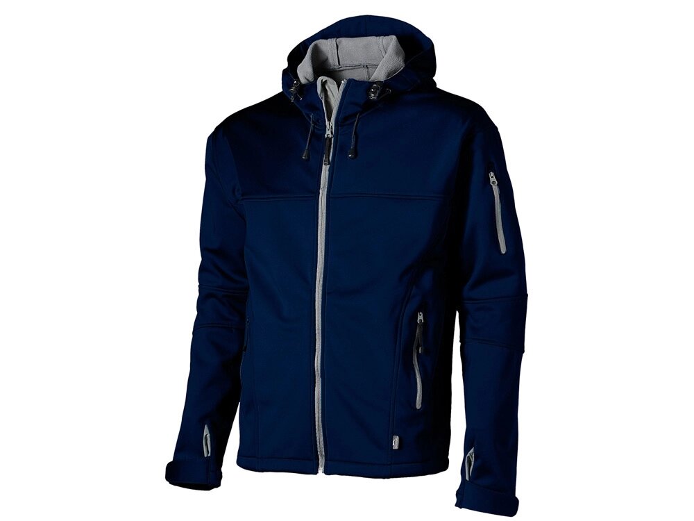 Куртка софтшел Match мужская, темно-синий/серый от компании ТОО VEER Company Group / Одежда и сувениры с логотипом - фото 1
