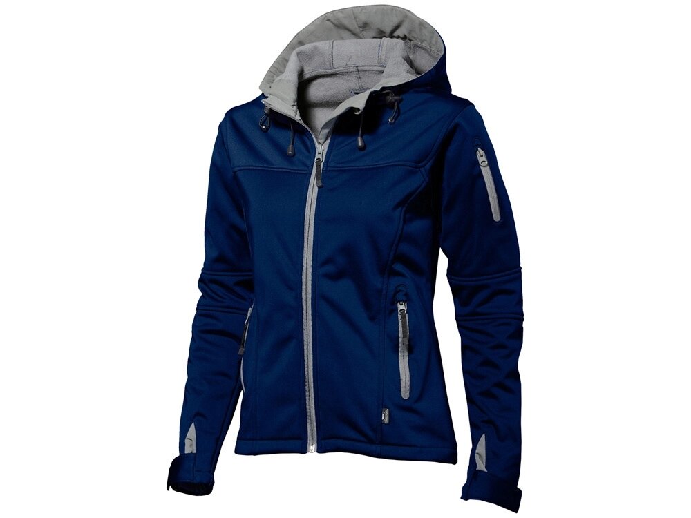 Куртка софтшел Match женская, темно-синий/серый от компании ТОО VEER Company Group / Одежда и сувениры с логотипом - фото 1