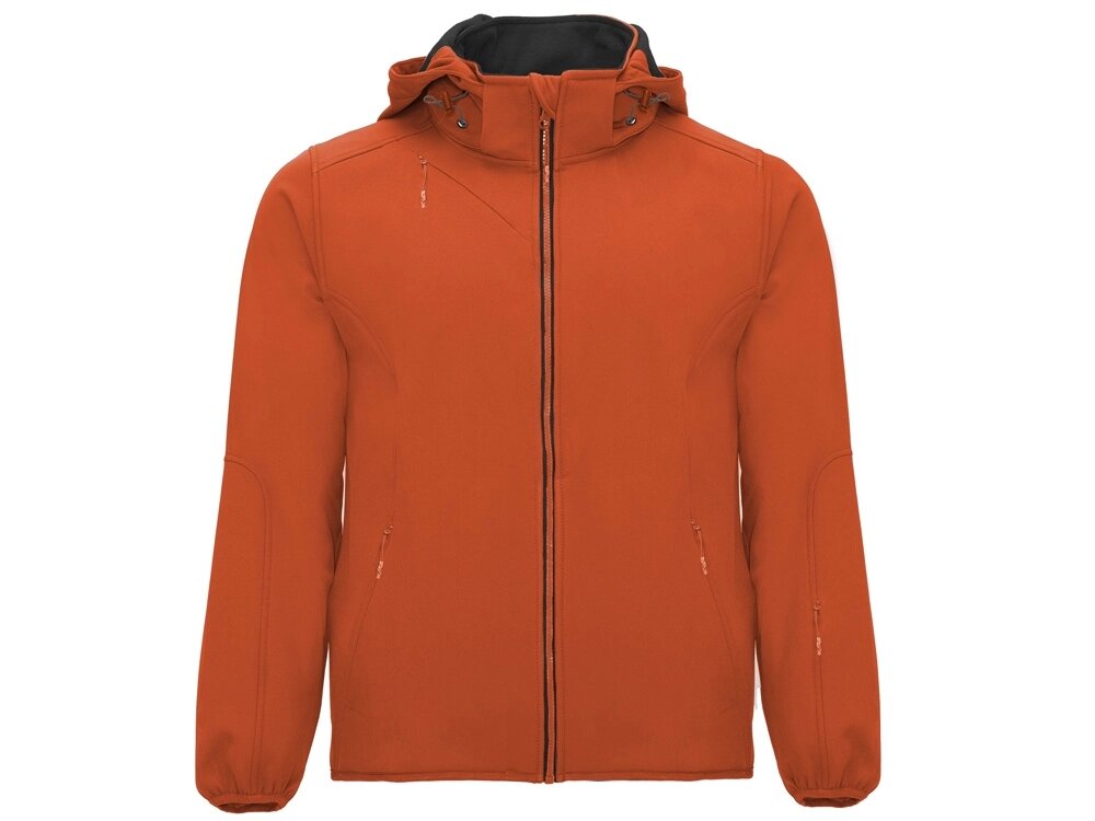 Куртка софтшелл Siberia мужская, ярко-оранжевый от компании ТОО VEER Company Group / Одежда и сувениры с логотипом - фото 1