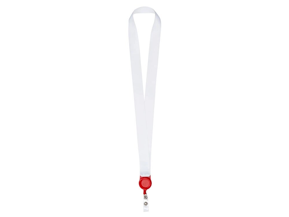 Ланъярд 2,5 см с ретрактором, красный от компании ТОО VEER Company Group / Одежда и сувениры с логотипом - фото 1