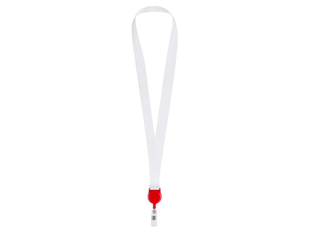 Ланъярд 2 см с ретрактором, красный от компании ТОО VEER Company Group / Одежда и сувениры с логотипом - фото 1