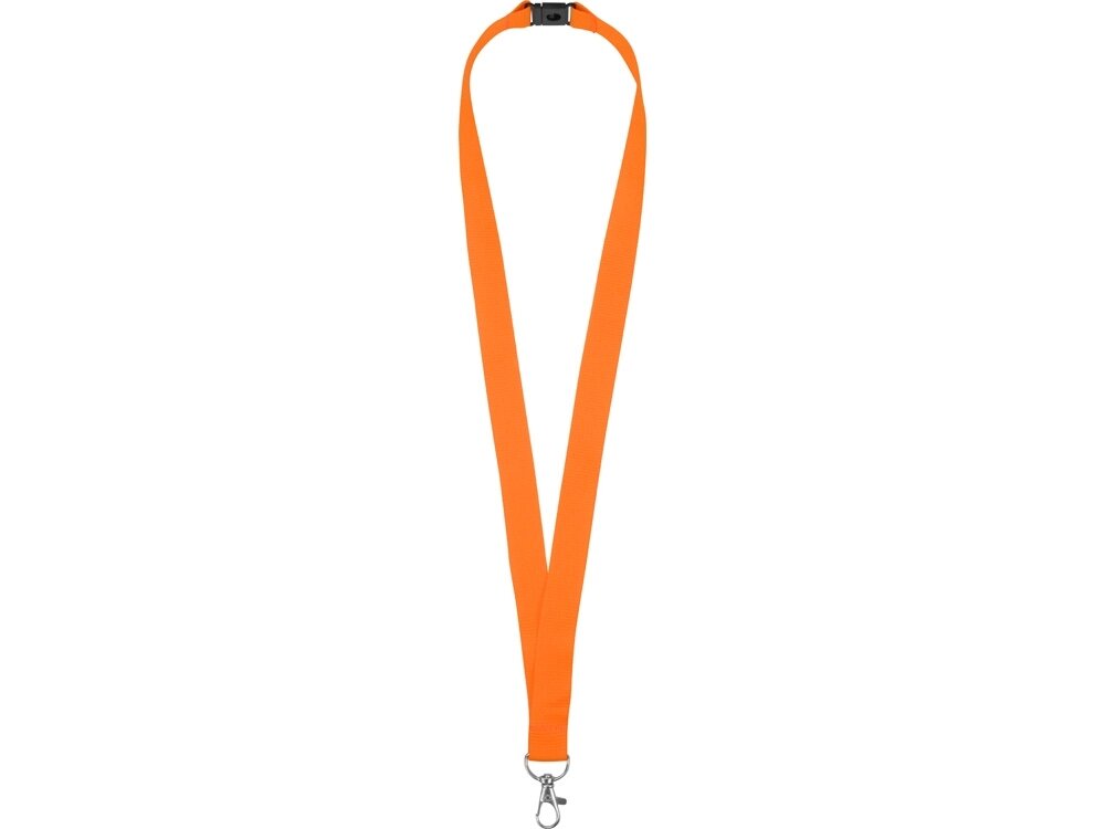 Ланьярд с карабином и замком безопасного разрыва, оранжевый от компании ТОО VEER Company Group / Одежда и сувениры с логотипом - фото 1