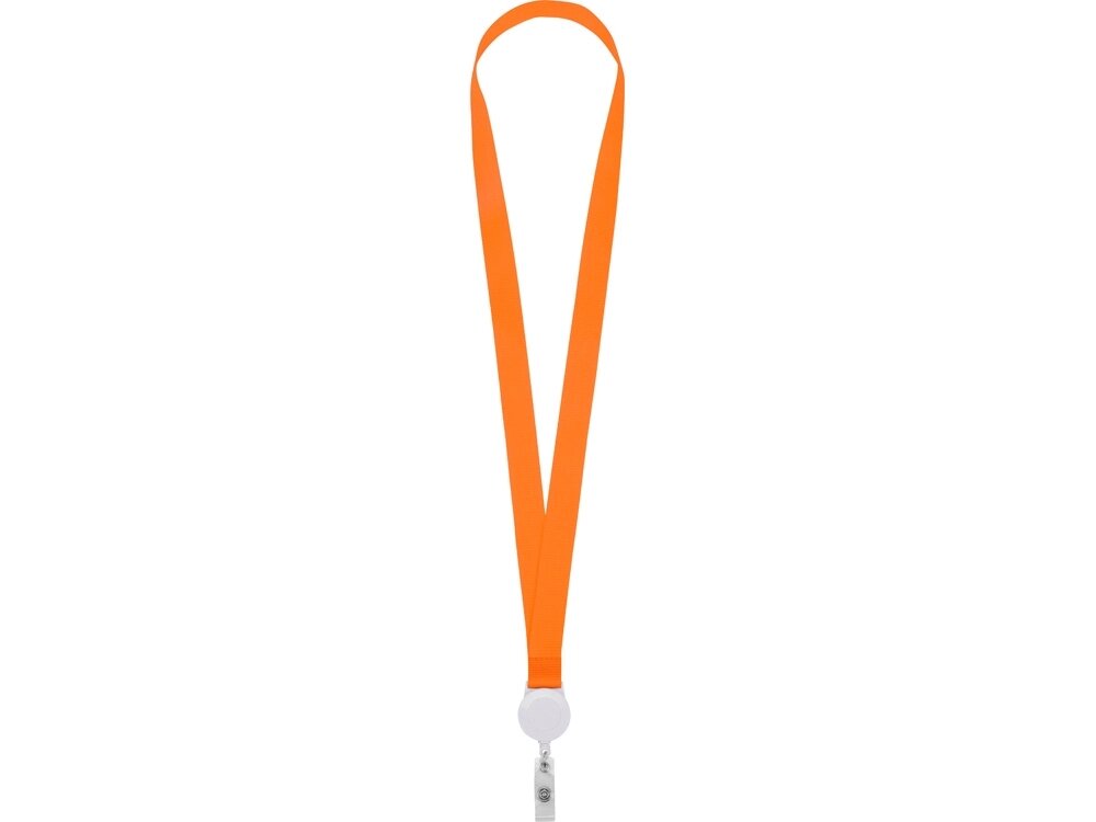Ланьярд с ретрактором, оранжевый от компании ТОО VEER Company Group / Одежда и сувениры с логотипом - фото 1