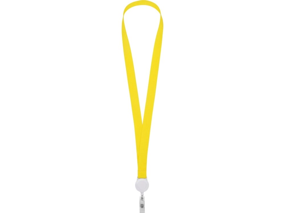 Ланьярд с ретрактором, желтый от компании ТОО VEER Company Group / Одежда и сувениры с логотипом - фото 1