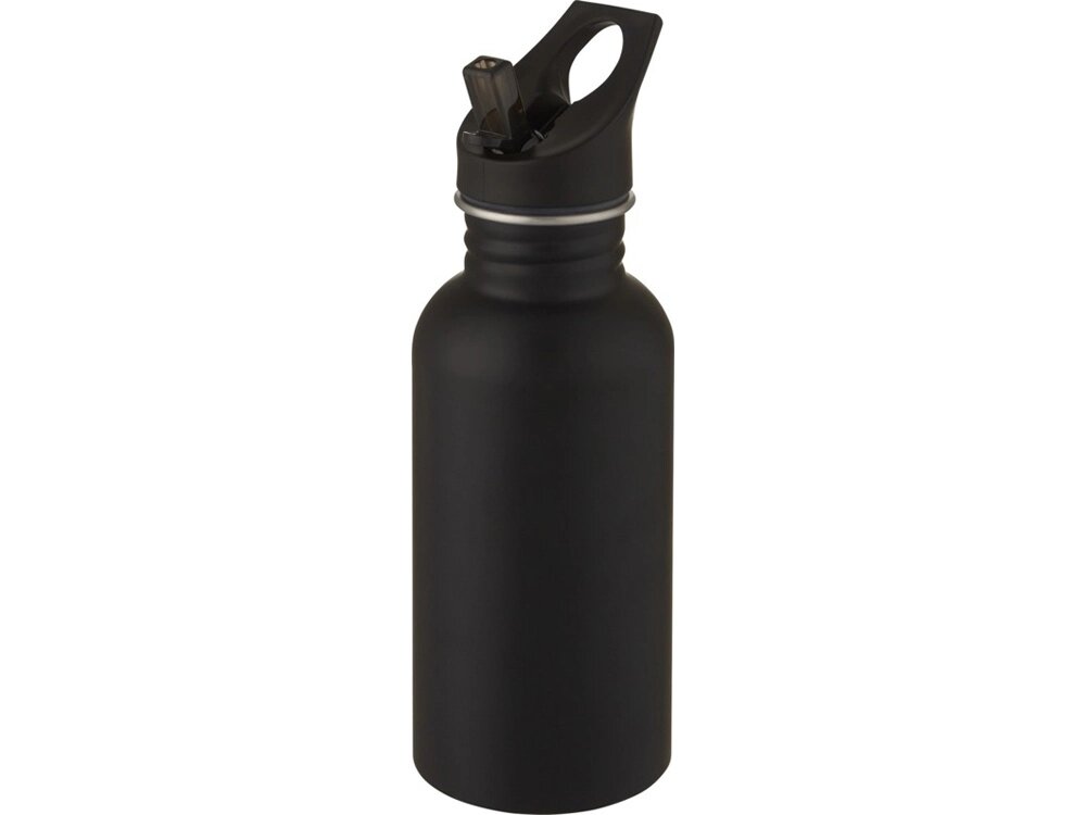 Lexi, спортивная бутылка из нержавеющей стали объемом 500 мл, черный от компании ТОО VEER Company Group / Одежда и сувениры с логотипом - фото 1