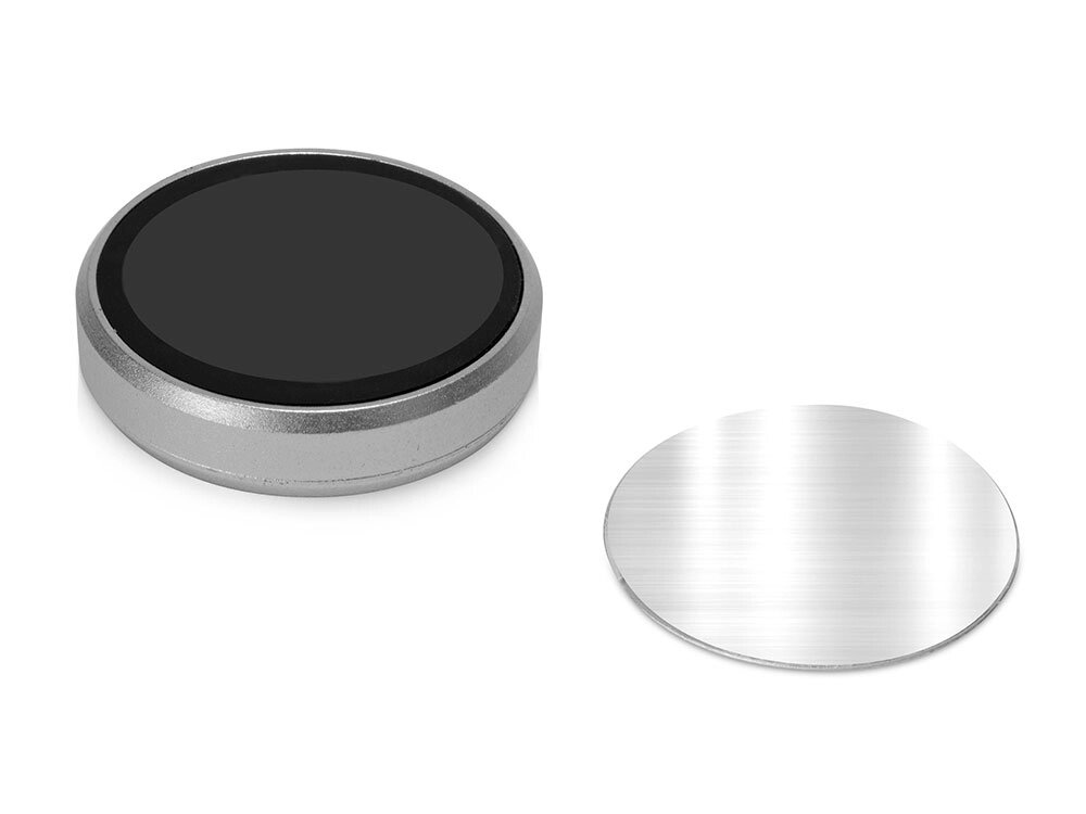 Магнитный держатель для телефона Magpin mini, черный/стальной от компании ТОО VEER Company Group / Одежда и сувениры с логотипом - фото 1