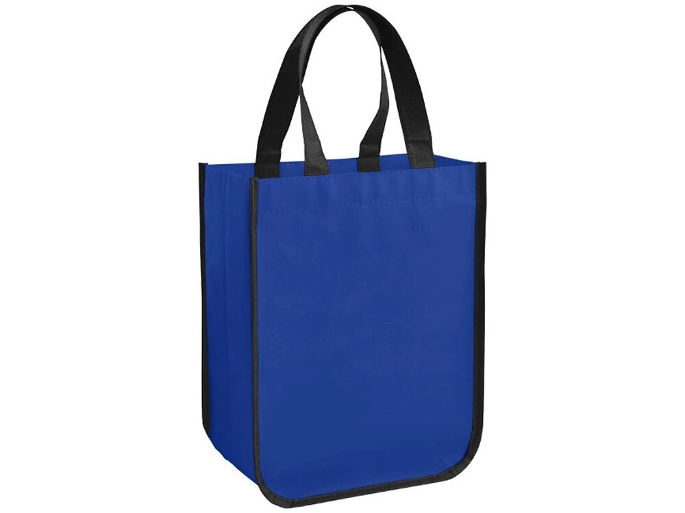 Маленькая ламинированная сумка для покупок, ярко-синий от компании ТОО VEER Company Group / Одежда и сувениры с логотипом - фото 1