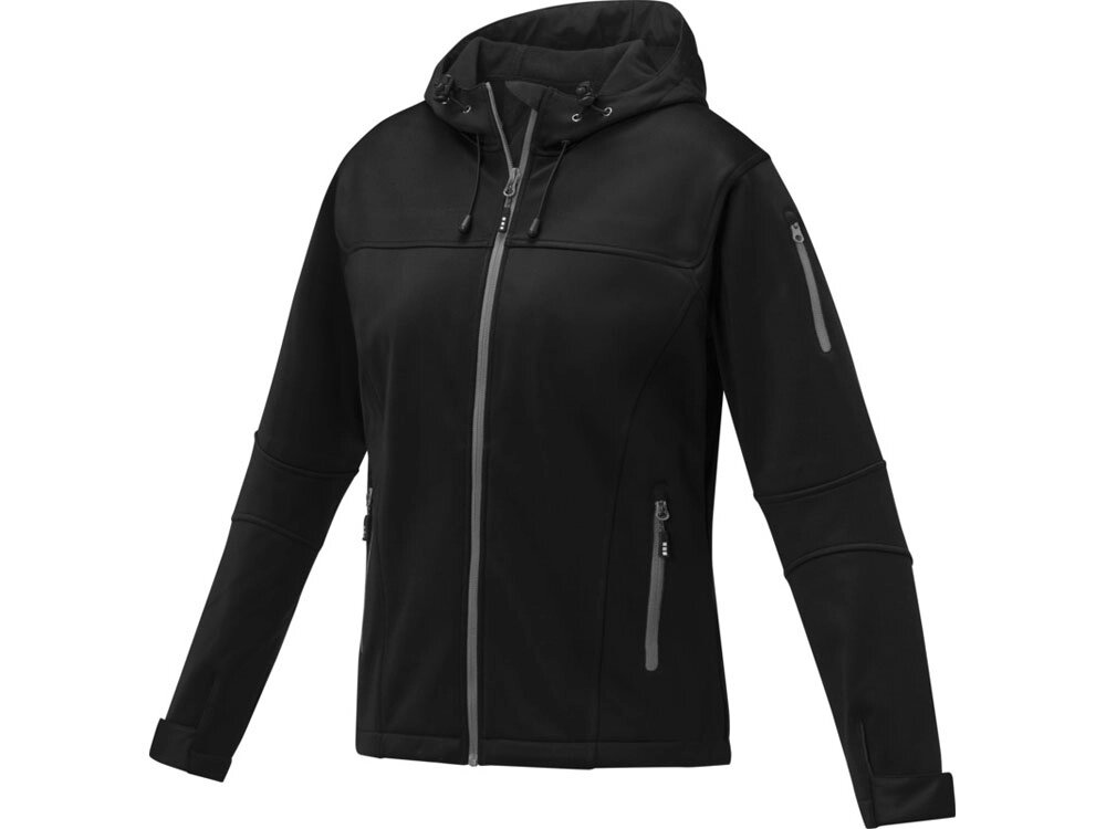 Match Женская куртка софтшел, черный от компании ТОО VEER Company Group / Одежда и сувениры с логотипом - фото 1