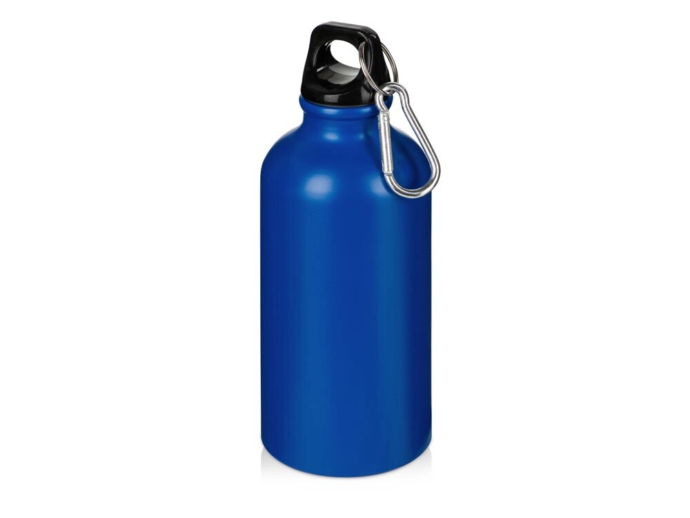Матовая спортивная бутылка Hip S с карабином и объемом 400 мл, синий (P) от компании ТОО VEER Company Group / Одежда и сувениры с логотипом - фото 1