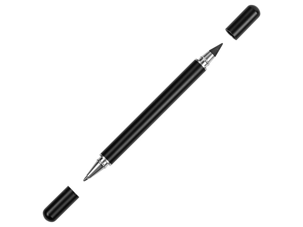 Металлическая ручка и вечный карандаш Van Gogh, черный от компании ТОО VEER Company Group / Одежда и сувениры с логотипом - фото 1