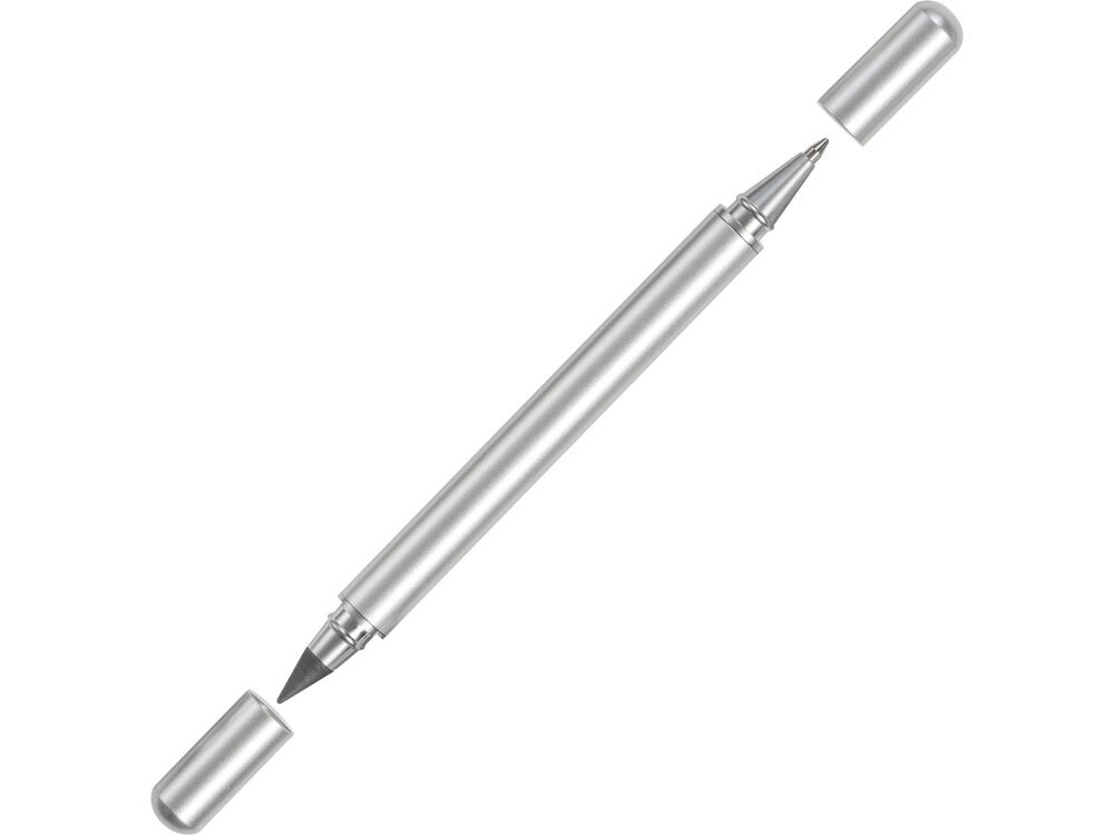 Металлическая ручка и вечный карандаш Van Gogh, серебристый от компании ТОО VEER Company Group / Одежда и сувениры с логотипом - фото 1