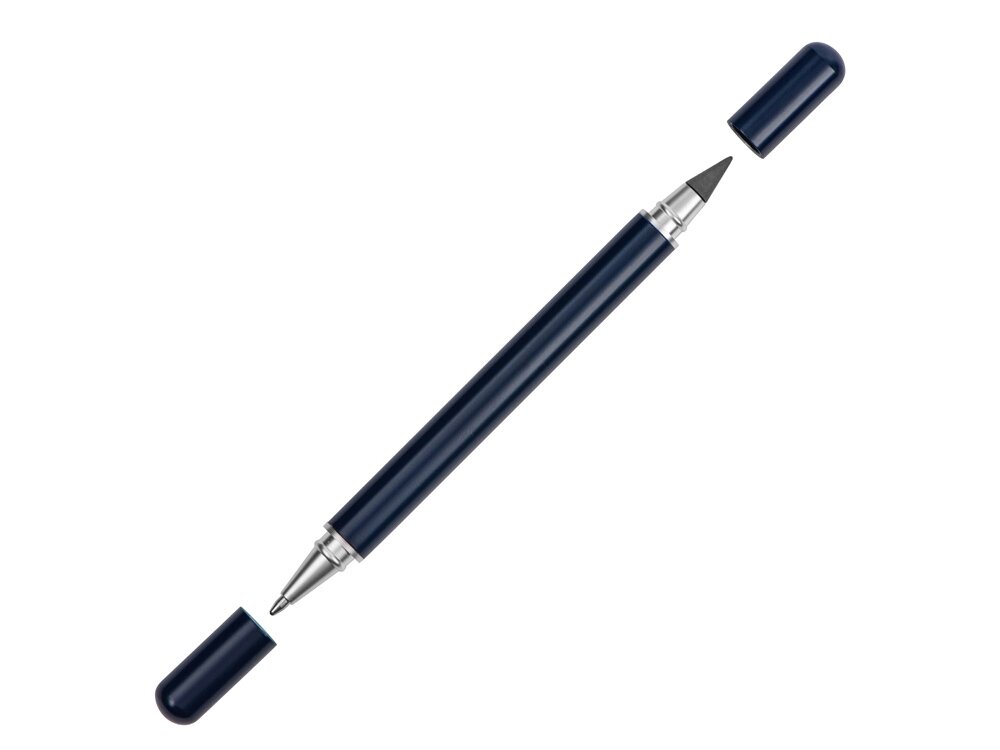 Металлическая ручка и вечный карандаш Van Gogh, темно-синий от компании ТОО VEER Company Group / Одежда и сувениры с логотипом - фото 1