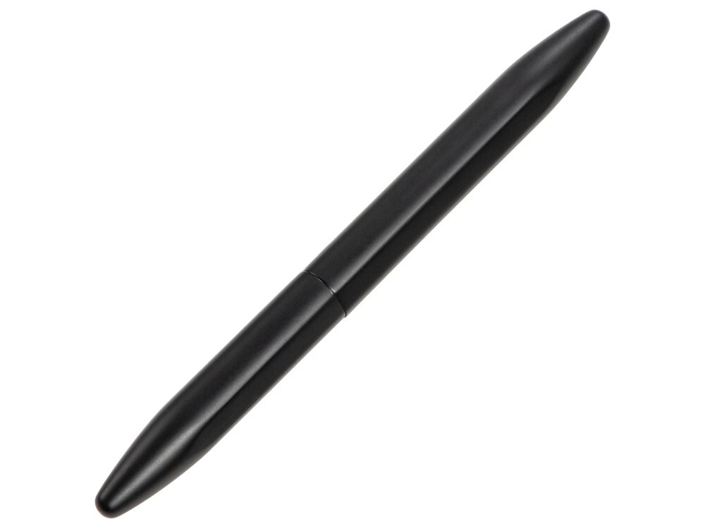 Металлическая ручка-роллер Bullet с серебристым зеркальным слоем, матовый черный от компании ТОО VEER Company Group / Одежда и сувениры с логотипом - фото 1