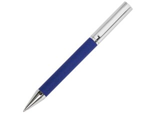 Металлическая шариковая ручка Bossy с вставкой из эко-кожи, синий
