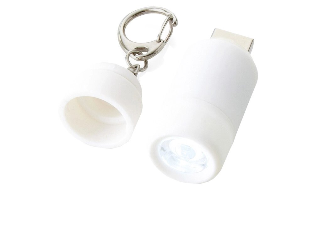 Мини-фонарь Avior с зарядкой от USB, белый от компании ТОО VEER Company Group / Одежда и сувениры с логотипом - фото 1