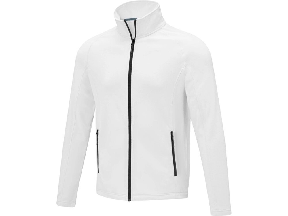 Мужская флисовая куртка Zelus, белый от компании ТОО VEER Company Group / Одежда и сувениры с логотипом - фото 1