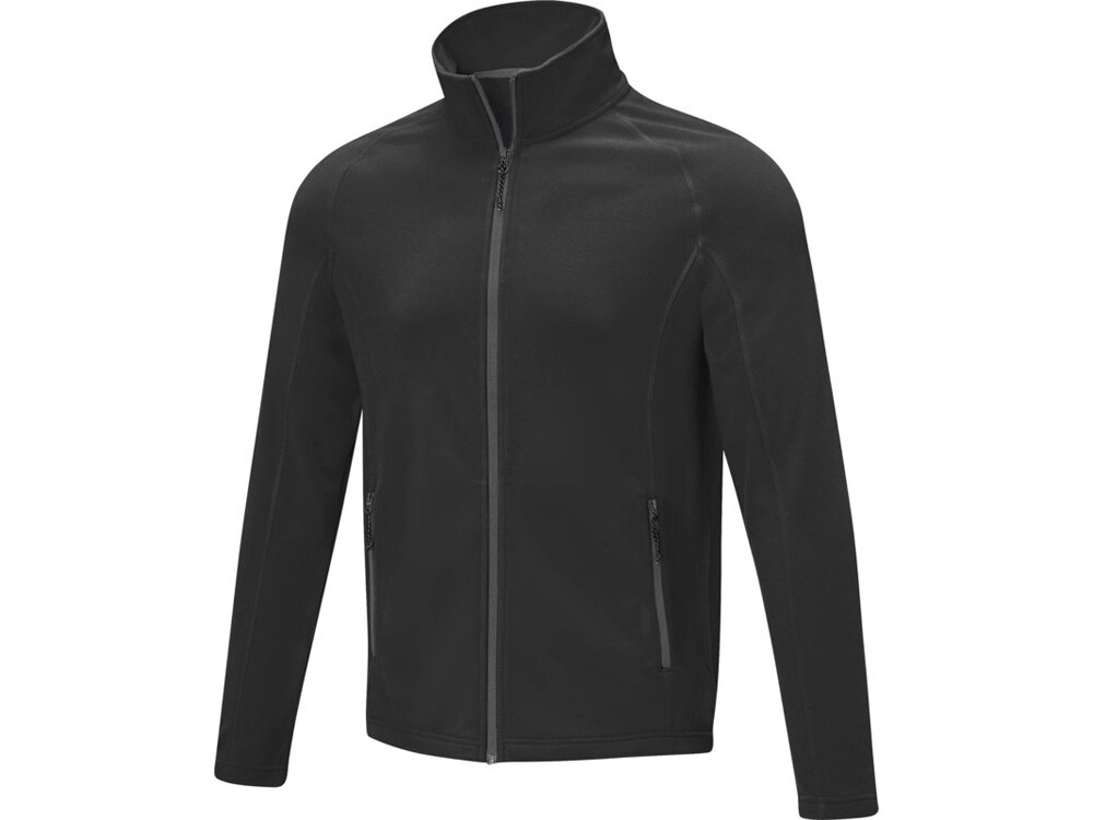 Мужская флисовая куртка Zelus, черный от компании ТОО VEER Company Group / Одежда и сувениры с логотипом - фото 1