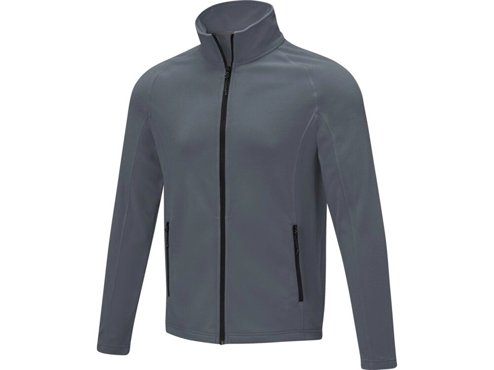Мужская флисовая куртка Zelus, storm grey от компании ТОО VEER Company Group / Одежда и сувениры с логотипом - фото 1
