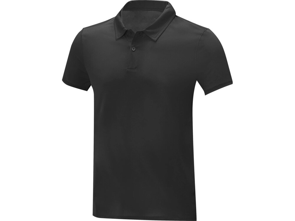 Мужская стильная футболка поло с короткими рукавами Deimos, черный от компании ТОО VEER Company Group / Одежда и сувениры с логотипом - фото 1