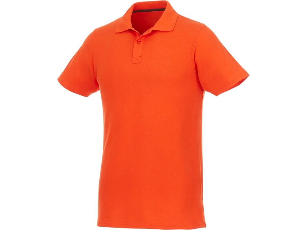 Мужское поло Helios с коротким рукавом, оранжевый от компании ТОО VEER Company Group / Одежда и сувениры с логотипом - фото 1