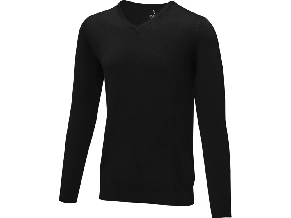 Мужской пуловер Stanton с V-образным вырезом, черный от компании ТОО VEER Company Group / Одежда и сувениры с логотипом - фото 1