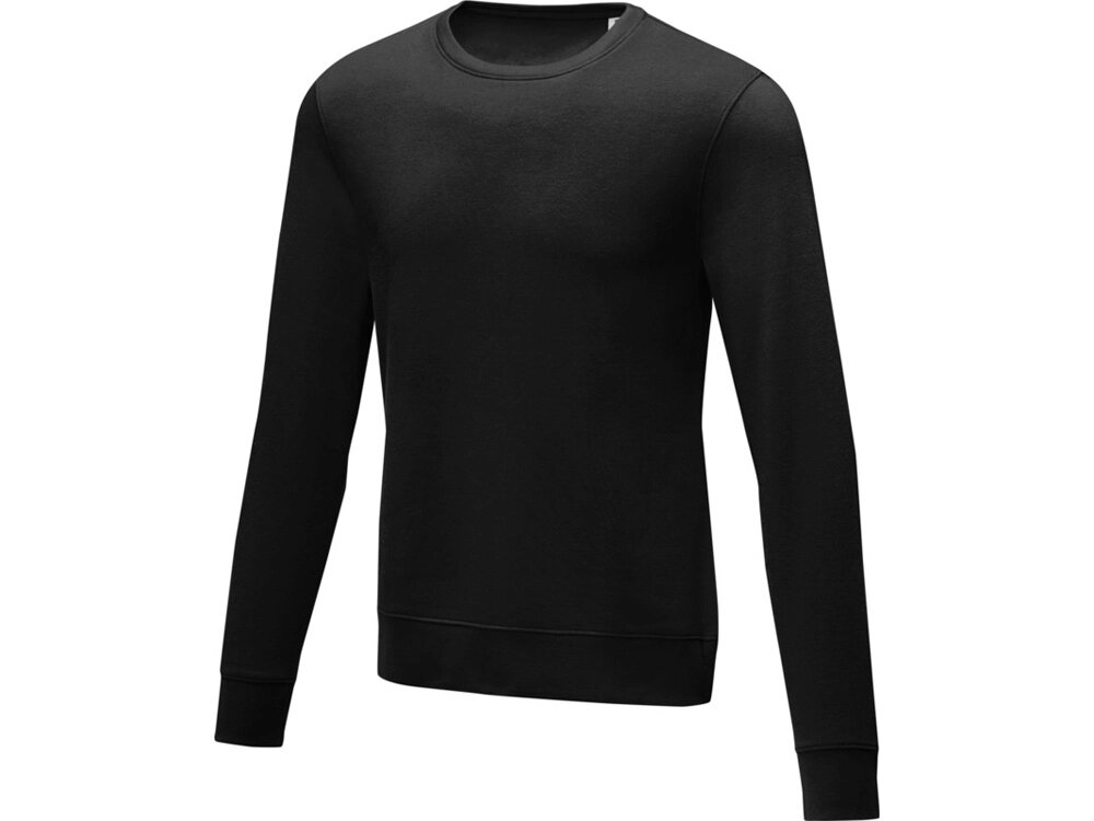 Мужской свитер Zenon с круглым вырезом, черный от компании ТОО VEER Company Group / Одежда и сувениры с логотипом - фото 1