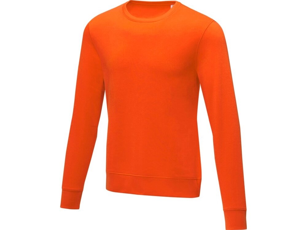 Мужской свитер Zenon с круглым вырезом, оранжевый от компании ТОО VEER Company Group / Одежда и сувениры с логотипом - фото 1