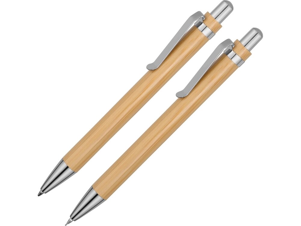 Набор Bamboo шариковая ручка и механический карандаш от компании ТОО VEER Company Group / Одежда и сувениры с логотипом - фото 1