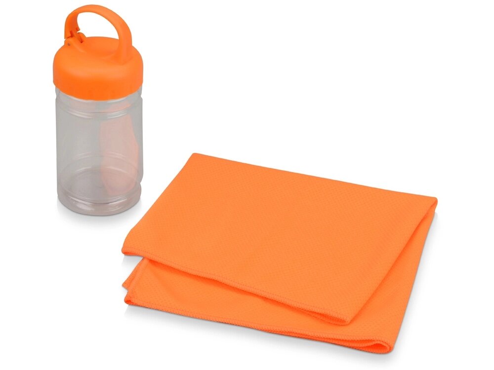 Набор для фитнеса Cross, оранжевый от компании ТОО VEER Company Group / Одежда и сувениры с логотипом - фото 1