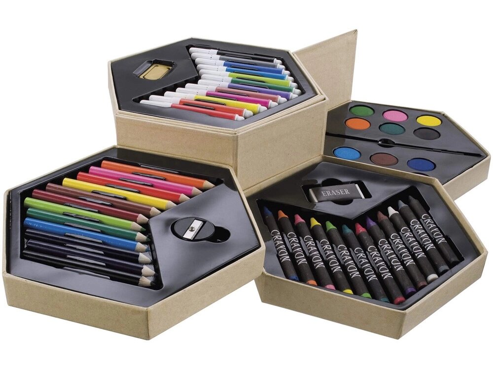 Набор для рисования: 12 фломастеров, 12 карандашей, от компании ТОО VEER Company Group / Одежда и сувениры с логотипом - фото 1