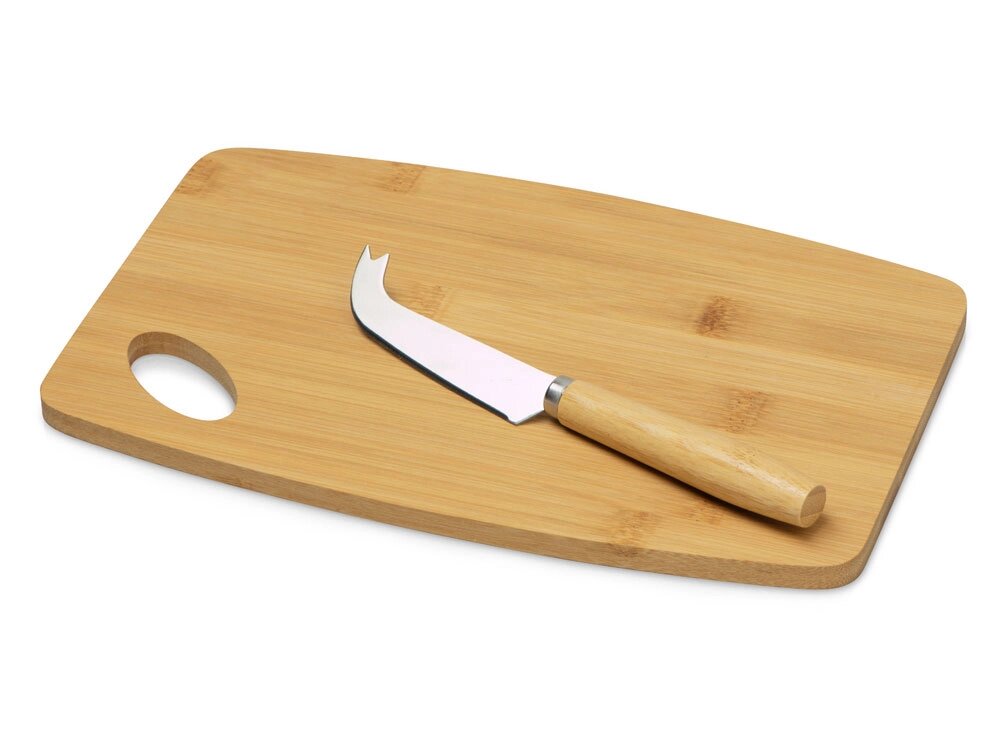 Набор для сыра с ножом и доской из бамбука от компании ТОО VEER Company Group / Одежда и сувениры с логотипом - фото 1