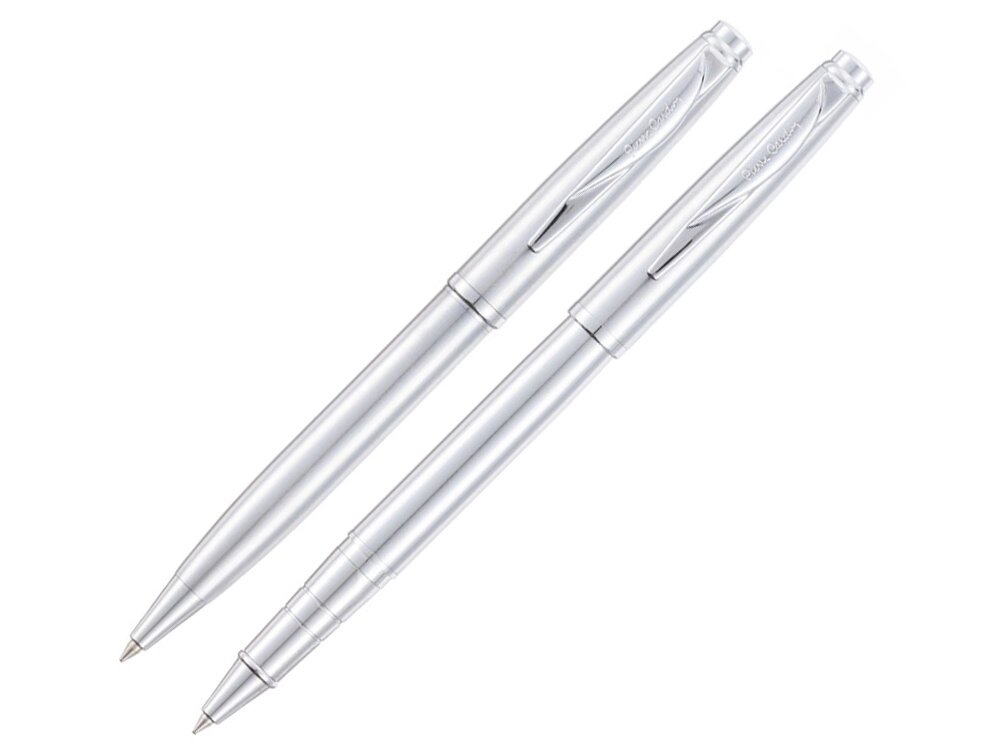 Набор Pierre Cardin PEN&PEN: ручка шариковая + роллер. Цвет - стальной. Упаковка Е. от компании ТОО VEER Company Group / Одежда и сувениры с логотипом - фото 1