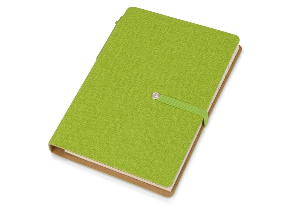 Набор стикеров А6 Write and stick с ручкой и блокнотом, зеленое яблоко от компании ТОО VEER Company Group / Одежда и сувениры с логотипом - фото 1