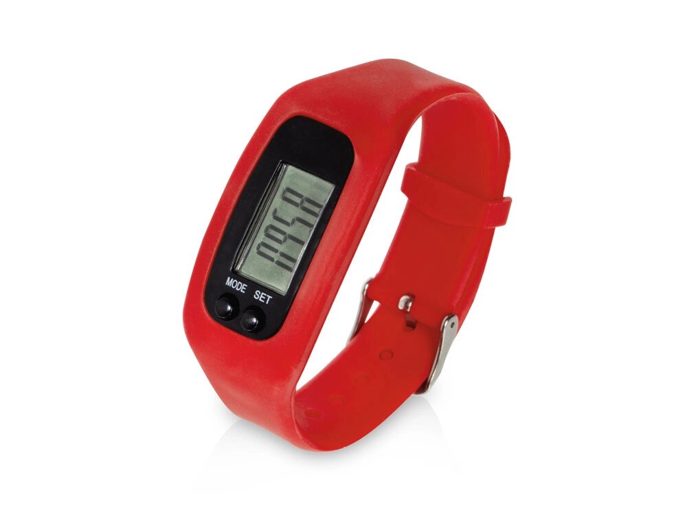 Наручные часы с шагомером Ridley, красный от компании ТОО VEER Company Group / Одежда и сувениры с логотипом - фото 1