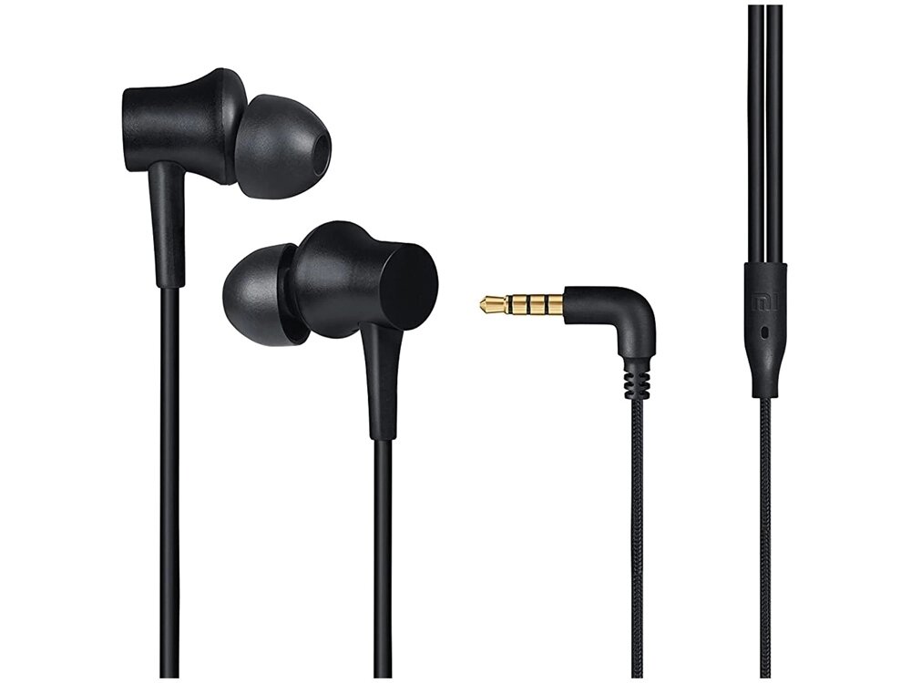 Наушники Mi In-Ear Headphones Basic Black HSEJ03JY (ZBW4354TY) от компании ТОО VEER Company Group / Одежда и сувениры с логотипом - фото 1