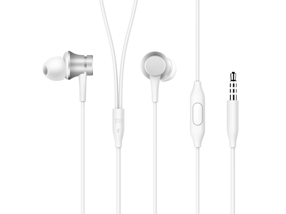 Наушники Mi In-Ear Headphones Basic Silver HSEJ03JY (ZBW4355TY) от компании ТОО VEER Company Group / Одежда и сувениры с логотипом - фото 1