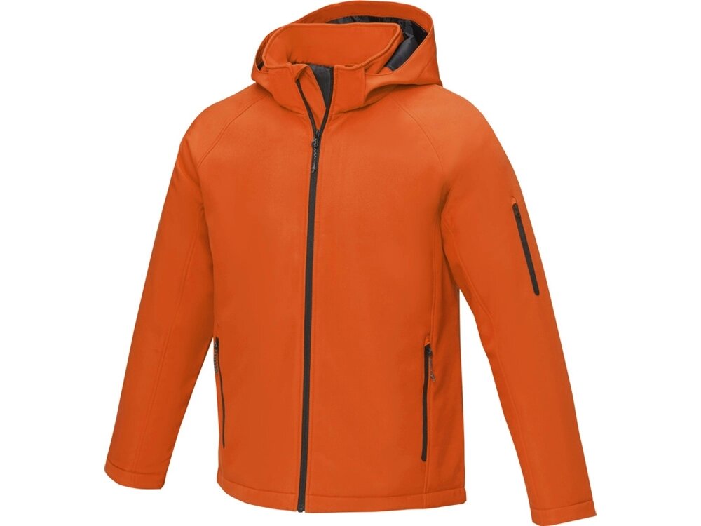 Notus мужская утепленная куртка из софтшелла - Оранжевый от компании ТОО VEER Company Group / Одежда и сувениры с логотипом - фото 1