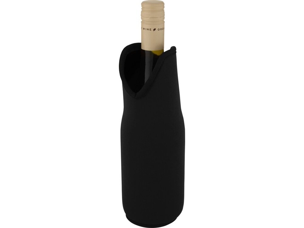 Noun Держатель-руква для бутылки с вином из переработанного неопрена, черный от компании ТОО VEER Company Group / Одежда и сувениры с логотипом - фото 1