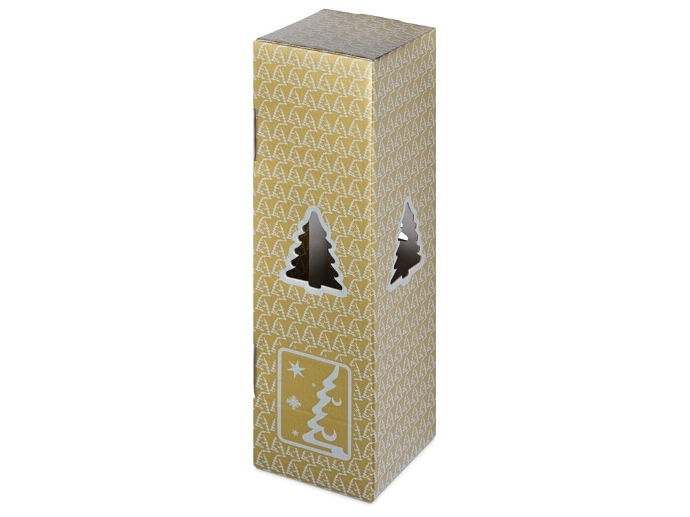 Новогодняя коробка для шампанского, золото от компании ТОО VEER Company Group / Одежда и сувениры с логотипом - фото 1