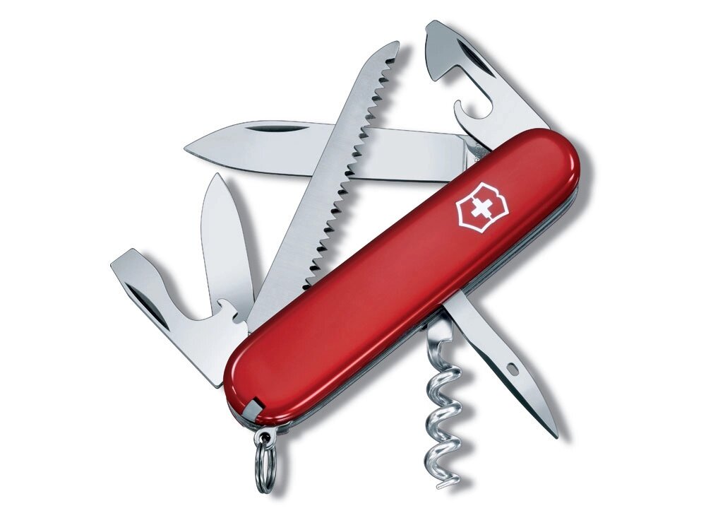Нож перочинный VICTORINOX Camper, 91 мм, 13 функций, красный от компании ТОО VEER Company Group / Одежда и сувениры с логотипом - фото 1