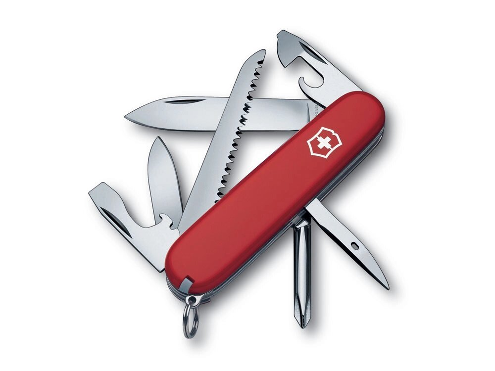 Нож перочинный VICTORINOX Hiker, 91 мм, 13 функций, красный от компании ТОО VEER Company Group / Одежда и сувениры с логотипом - фото 1